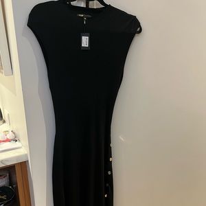 Maje black long dress NWT